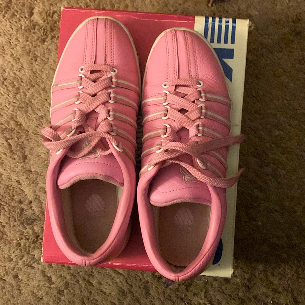 K-SWISS Women's Classic Pink Leather Tennis Shoes Size 9